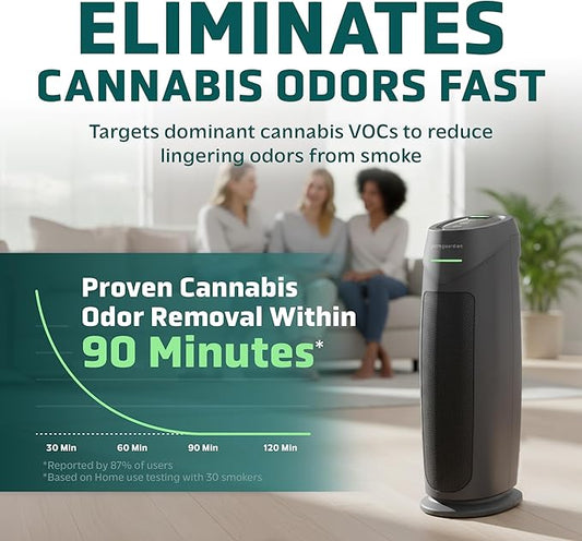 GermGuardian Cannabis Smoke Filter B, Genuine Air Purifier Replacement Filter, Designed to Capture Cannabis Smoke, Odors & Gases, fits AC4825, AC4300, AC4880 models, FLT420B