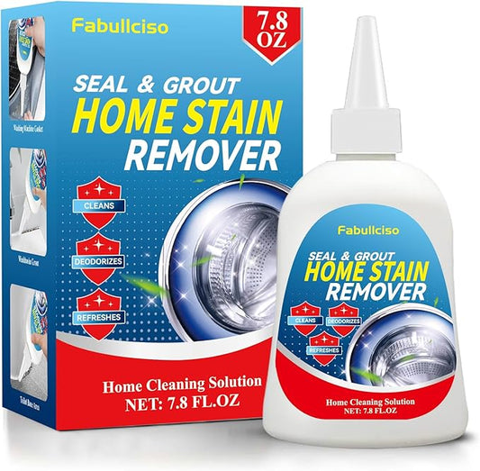 Home Stain Remover Gel – Stubborn Stain Cleaner No Harsh Scrubbing Required (Front Loader Washing Machine Seal Washing Machine Seals, Sinks & Tiles | No-Slip Formula | 8H Penetration)
