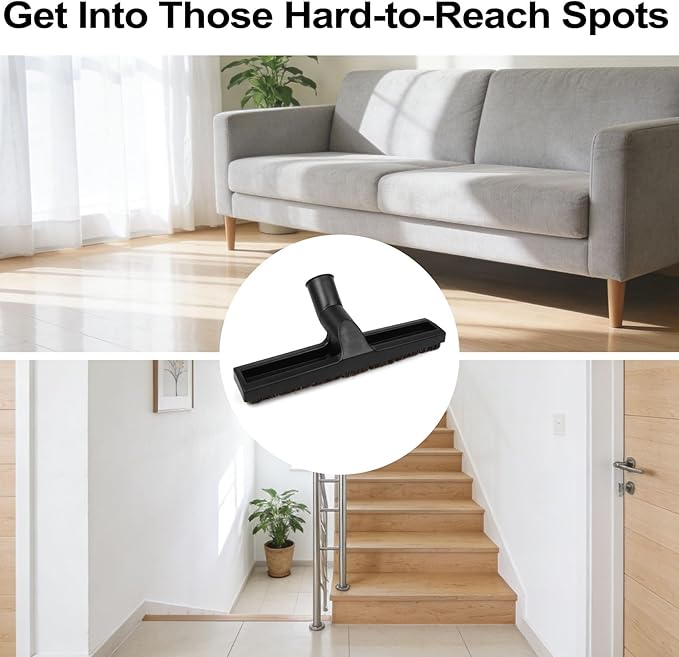 ANBOO 32mm 1 1/4 inches Vacuum Hardwood Floor Attachment Accessories Deluxe Extra Large Hardwood Brush 1-1/4inch Multi Surface Vacuum Attachments 360 Degrees Swivel Head Hard Floor Brush
