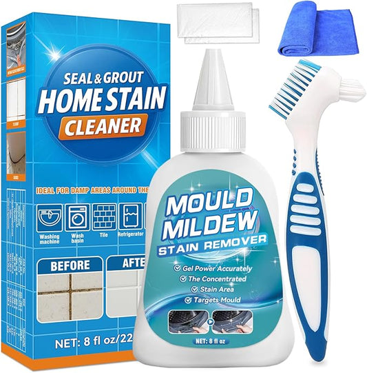 Bondtech HomeMold Stain Remover Gel, 8 Fl Oz Heavy Duty Stain Cleaner for Washing Machine Seal, All-Purpose Cleaning for Bathroom, Grout, Shower, Kitchen, Wall