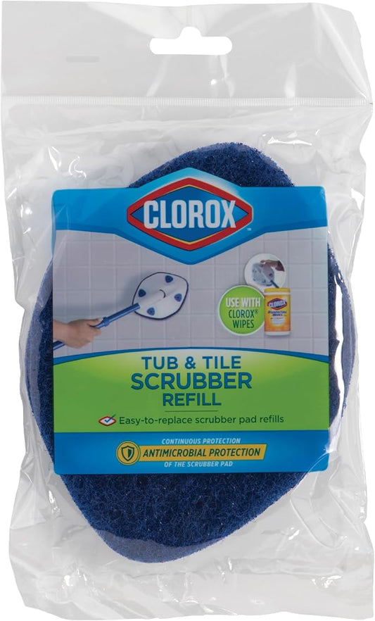 Clorox Extendable Tub and Tile Scrubber with Extra Pad