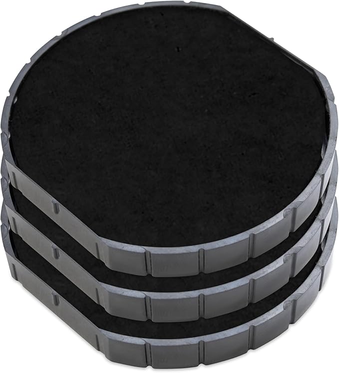 E/R50 Replacement Pad Compatible for 2000 Plus Printer R50 - Water Based - Pack of 3 - Black