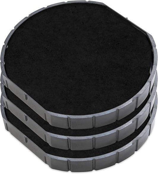E/R50 Replacement Pad Compatible for 2000 Plus Printer R50 - Water Based - Pack of 3 - Black