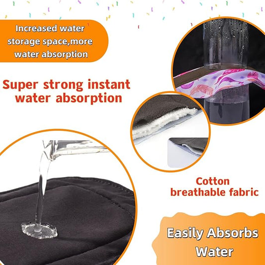 Reusable Incontinence Pads,Washcloth Cloth Menstrual Pads,7pcs/Set,Pack of 6+1 Storage Bag,Panty Liners,Heavy Flow Mama Sanitary Napkins