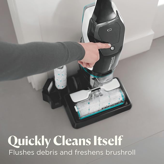 Bissell CrossWave Cordless Max Vacuum Mop All in One Wet and Dry Vac Combo Hard Floor Cleaner and Area Rugs, Cordless Mop, Pack-in Formulas Included, 2554A