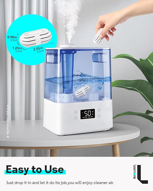 Leemone 4 Pack Humidifier Demineralization Cartridge Compatible with All LEVOIT Top Fill Humidifiers, Calcium and Magnesium Ion Softening Efficiently Reduce Dust & Odor