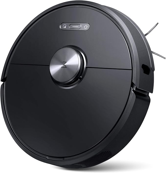 roborock S6 Robot Vacuum, Robotic Vacuum Cleaner and Mop with Adaptive Routing,Multi-Floor Mapping, Selective Room Cleaning, Super Strong Suction, and Extra Long Battery Life, Works with Alexa(Black)