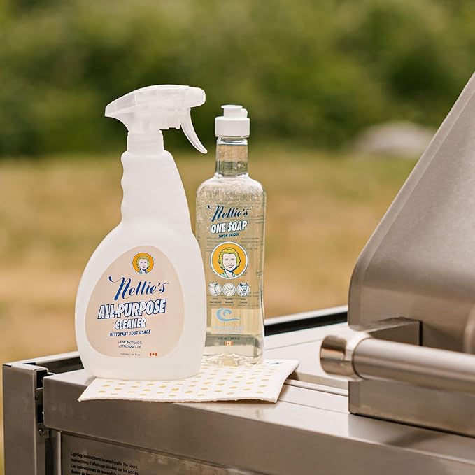 Nellie's One Soap – Fragrance-Free Multi-Purpose Cleaner for Dishes, Surfaces, and Hands – Gentle, Plant-Based Formula That’s Soft on Skin – 19.2 oz (Made in Canada)