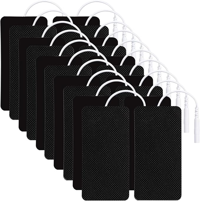TENS Unit Replacement Pads 20 Pcs 2''x4'' Large Electrode Patches with Upgraded Self-Adhesive & Non-Irritating Design, Reusable 35 Times for Electrotherapy, Compatible with AUVON, TENS 7000