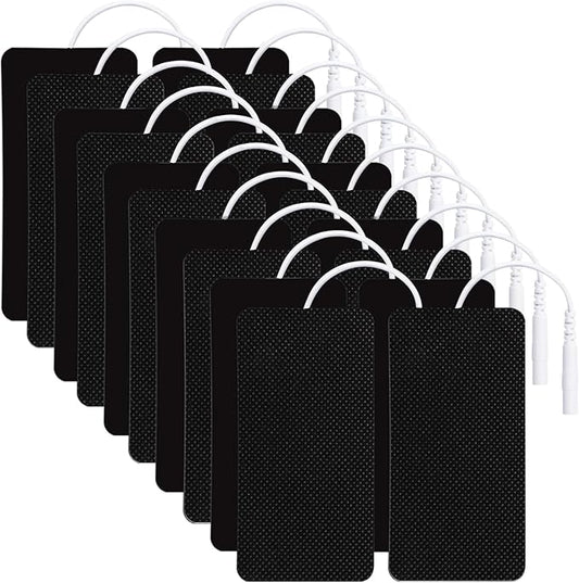 TENS Unit Replacement Pads 20 Pcs 2''x4'' Large Electrode Patches with Upgraded Self-Adhesive & Non-Irritating Design, Reusable 35 Times for Electrotherapy, Compatible with AUVON, TENS 7000