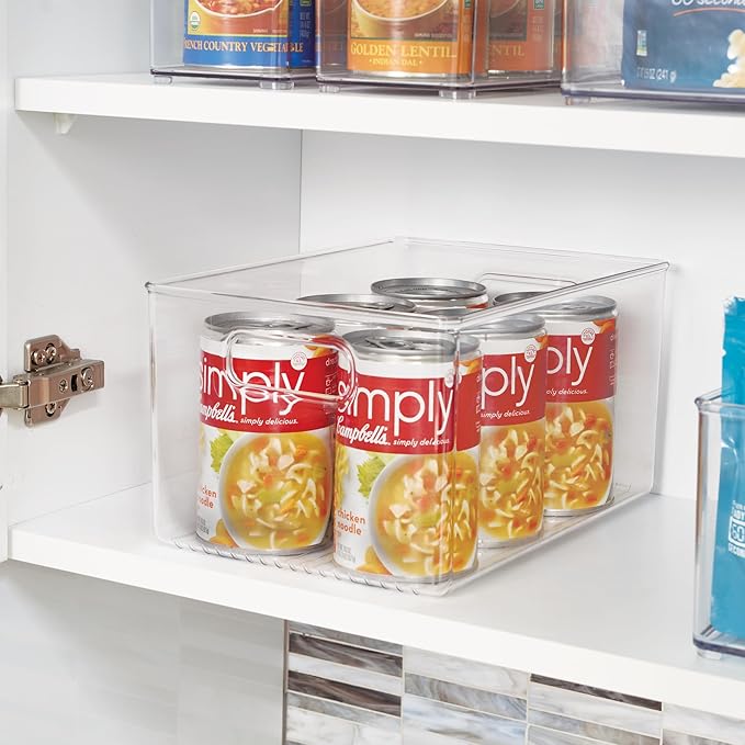 iDesign Recycled Plastic Pantry Storage Bin – Linus Collection - Clear