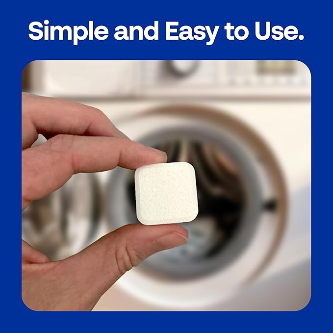 Earth Breeze Fresh Tabs - Washing Machine Cleaner Tablets - Deep Cleaning to Fight Odor-Causing Residue for Front Loader, Top Load, HE Washers - for Fresher, Cleaner Laundry - 6 Month Supply