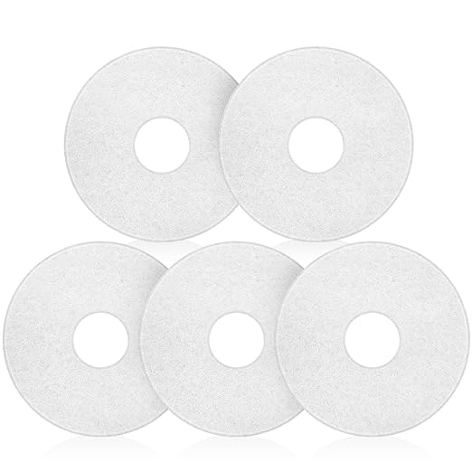 5 Pcs 12" Cleaning Orbiter Pads Commercial Floor Buffer Pads Hardwood Floor Maintenance Scrubber Polisher Cleaning and Stripping for Orbiter Machine (White)