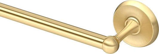 Gatco 5050 Designer II Towel Bar, 24 Inch, Brushed Brass/Wall Mounted 24" Towel Holder for Bathroom