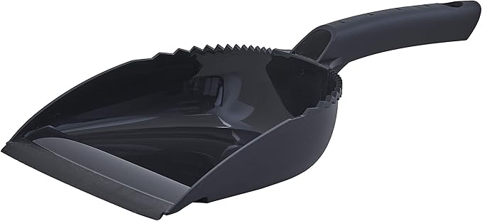 Superio Handheld Comfort Grip Dustpan and Brush Set - Hand Broom with Swiss Natural Horsehair Bristles.