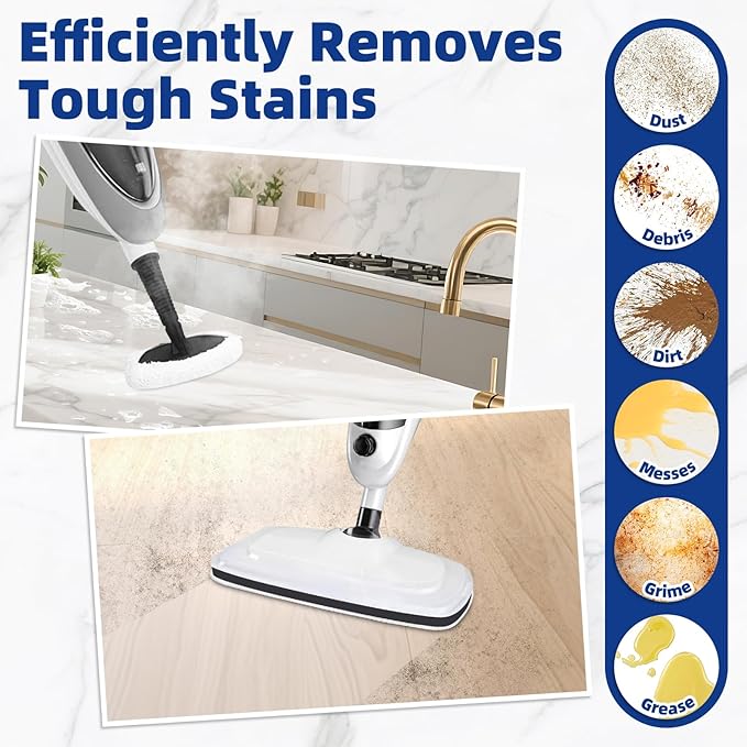 LOVECO 4 Pack Steam Mop Pads + 4 Microfiber Small Cloths Compatible with KGHKGH & Sprobil & Rvwsx Steam Mop Steam Cleaner, Washable Steam Mop Replacement Pads for Scratchfree Floor Cleaning