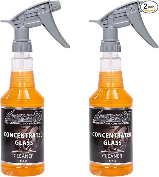 LANE'S Concentrated Auto Glass Cleaner | Tint-Safe Car Windshield, Window Cleaner | Removes Automotive Smoke Film, Fingerprints, & Smudges | Streak-Free, Safe for All Glasses | 32oz, 2 Pack