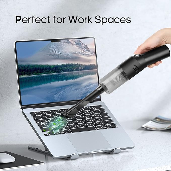 Portable Mini Car Vacuum Cleaner, High Power Cordless(400g) Handheld Rechargeable Vacuum Cleaner for Desk V06