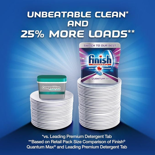 Finish Quantum Max Powerball, Dishwasher Detergent Tablets, 25 Tabs