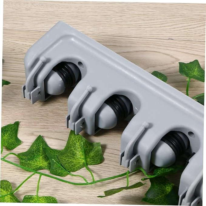 Cabilock Ball Slots Hooks Broom Holder Mop Storage Mount for Garden Garage Tool