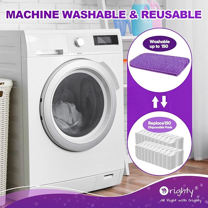 Orighty Reusable Mop Pads for Swiffer PowerMop, 10 Pack Power Mop Pads Refills for 13 ''-15 '' Spray Mop, Microfiber Mop Pads Refills for Multi-Surface Floor, Machine Washable