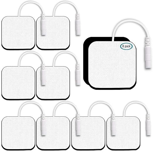 SM Electrodes TENS Unit Replacement Pads TENS Unit Pads TENS Pads 2x2” 8 PCS Electrodes Pad Reuse More Than 35-50Time, Self Stick and Non-Irritating,Tens Electrode Pads for TENS Machine