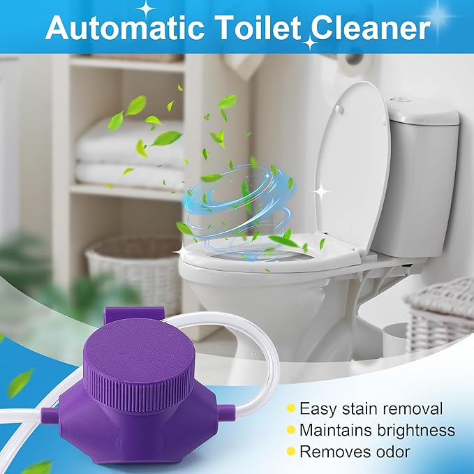 Meonum 2 Pack Toilet Cleaner System, Automatic Toilet Cleaner, Self Cleaning Bathroom Water Tank System for Automatic Remove Stains Mark Odors from Water Tank Septic, Upgraded Version