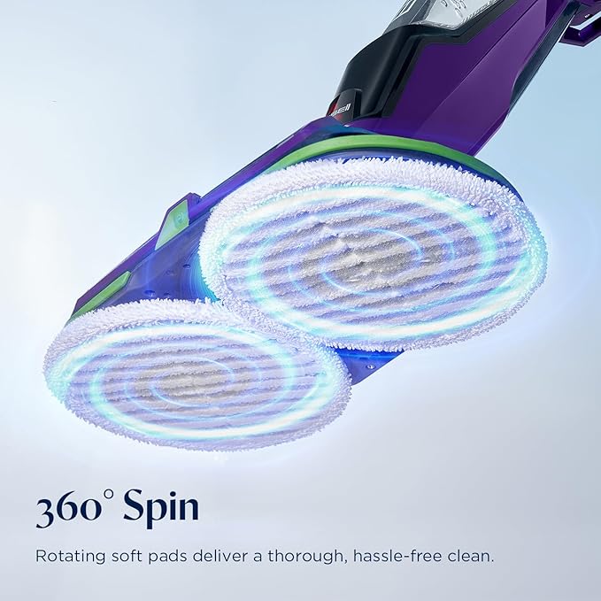 BISSELL® Spinwave Cordless Pet Hard Floor Spin Mop Cleaner 18V with washable mop pads for sealed hard floors, 23157