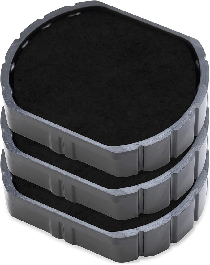 E/R24 Replacement Pad Compatible for 2000 Plus Printer R24 - Water Based - Pack of 3 - Black