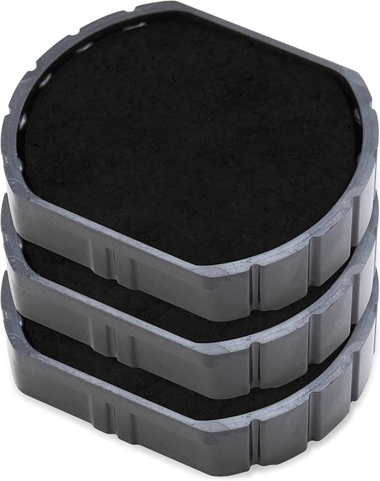 E/R24 Replacement Pad Compatible for 2000 Plus Printer R24 - Water Based - Pack of 3 - Black
