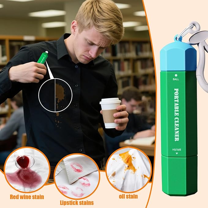 Clothes stain-Pen – Fast 15ml stain-Remover, Lightweight Portable Stick, Safe Fabric Cleaning Solution, Compact Laundry Accessory, stain-Solution | stain-Pen Usage During Travel Trips, Nurse