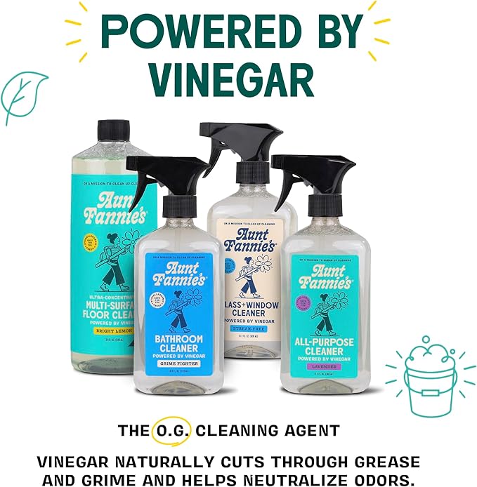 Aunt Fannie's Ultra Concentrated Floor Cleaner Vinegar Wash, Multi-Surface Solution For Mopping, Makes 16 Gallons, Eucalyptus Scent, 32 oz. (Pack of 1)