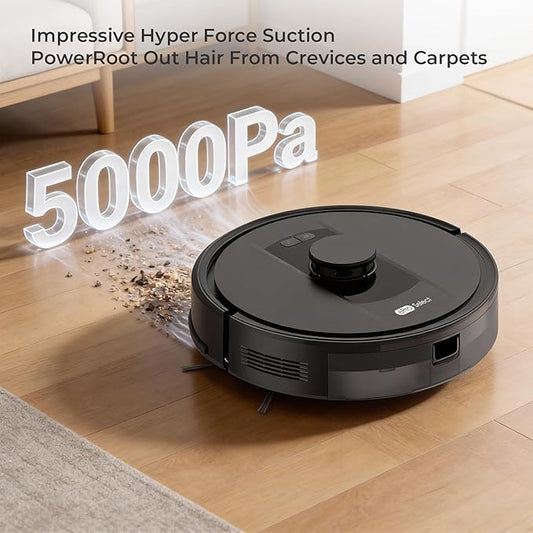 Robot Vacuum and Mop Combo, 10Kpa Robotic Vacuum Cleaner, 150 Min Max, Customized Cleaning, Multi-Floor Mapping, WiFi/Alexa/APP, Ideal for Hard Floors, Carpets & Pet Hair, Self-Charge (3620)