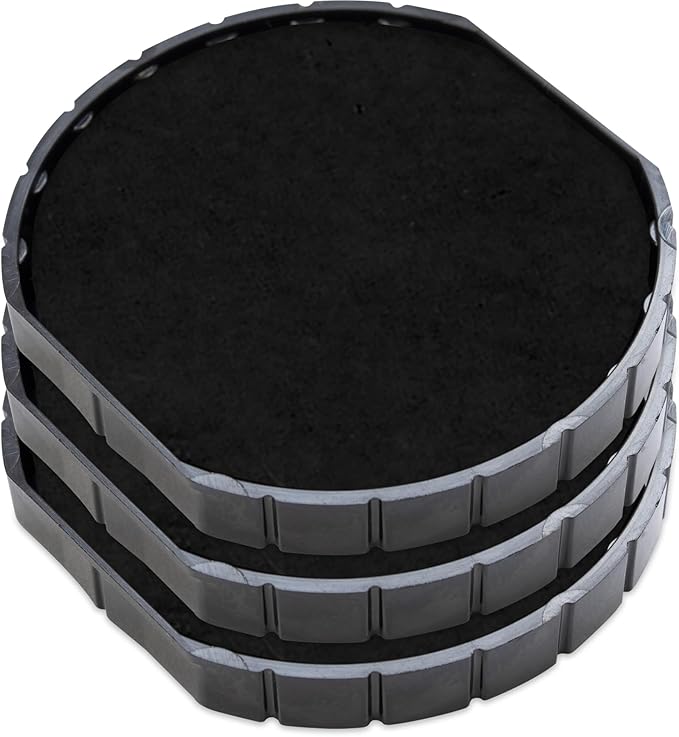 E/R45 Replacement Pad Compatible for 2000 Plus Printer R45 - Water Based - Pack of 3 - Black