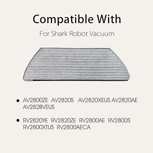 6 Pack Washable Microfiber Mop Pads for Shark VacMop, Replacement for Shark Steam Mop & PowerDetect Robot Vacuum, Compatible with AV2800ZE RV2820YE RV2820ZE AV2820S AV2820AE RV2800AE RV2800S