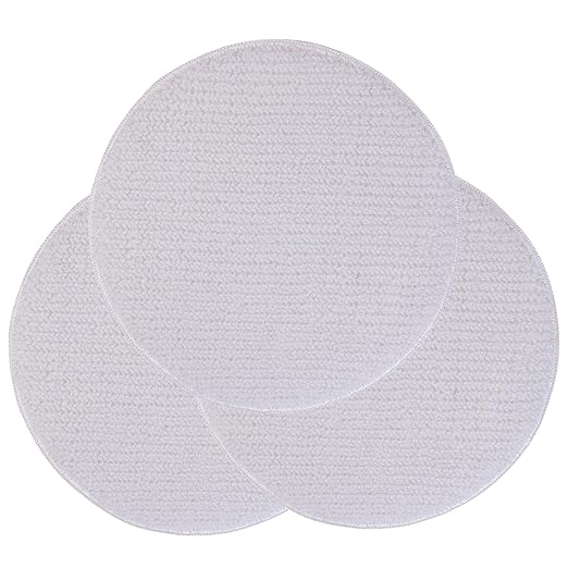3PK 19inch Commercial Grade Synthetic Carpet Bonnet, Quality Chemical Low-Profile Floor Scrubber Pads, Carpet Scrubber Brush Buffing Pad Mounts to Any Traditional Pad Driver