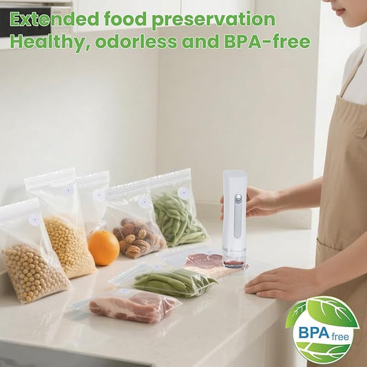 Reusable Vacuum Seal Bags, BPA-Free Food-Grade, Leakproof & Odor-Resistant, Freezer & Microwave Safe, Heavy-Duty Clear Bags for Meat, Seafood, Snacks, Dry Goods, 30 Pack (11.81" x 13.39")