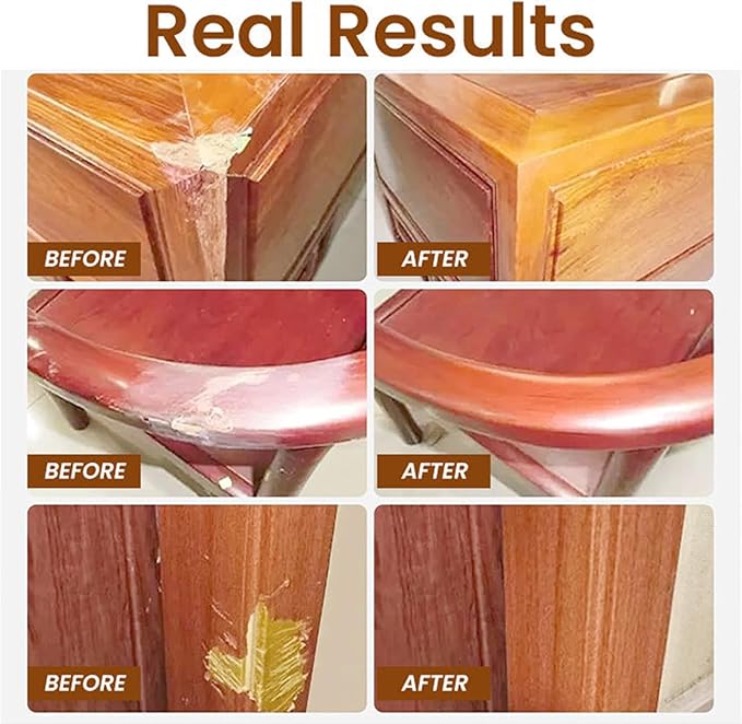NuGrain Wood Repair Kit, Easy-Fix Wood Furniture Repair, Professional Wood Floor Scratch Repair - Restores Wood Scratch, Covers Nicks, Marks, Minor Defects (2)