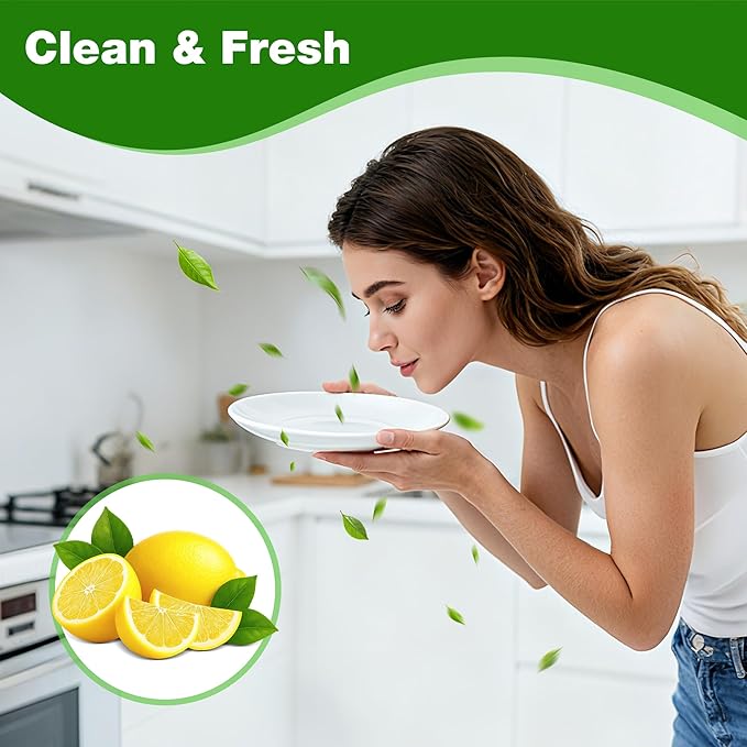 All-in-One Dishwasher Pods - Cleaner Tables No Pre-rinse Cuts Through Tough Grease & Stuck on Food, All Natural Eco-friendly Formula Non-toxic Dishwasher Detergent Gentle Yet Powerful Clean 30 Tabs