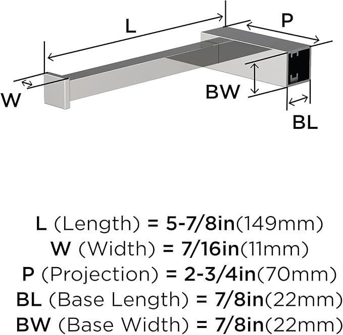 Amerock BH3608126 | Chrome Single Post Toilet Paper Holder | 5-7/8 in. (149 mm) Length Toilet Tissue Holder | Monument | Bath Tissue Holder | Bathroom Hardware | Bath Accessories