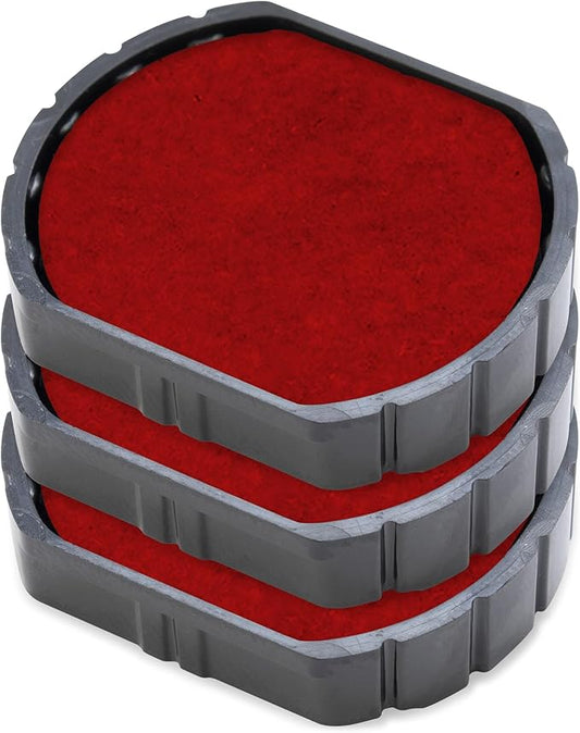 E/R24 Replacement Pad Compatible for 2000 Plus Printer R24 - Water Based - Pack of 3 - Red