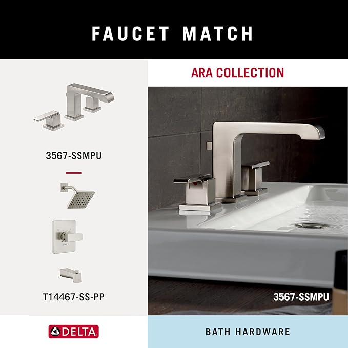 Delta 77535-SS Ara Single Towel Hook Bath Hardware Accessory in Stainless Steel