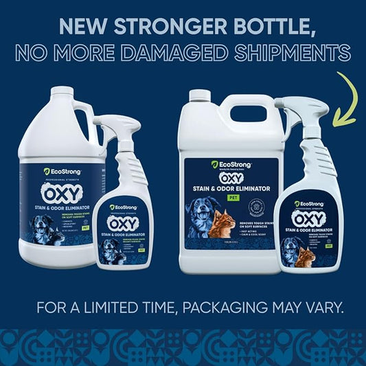 Oxy Pet Carpet Cleaner Spray | Pet Stain Remover for Pet Urine, Cat Pee, Dog Poop | Deep Spot Treating Action on Carpeting, Upholstery, Laundry, Pet Beds & More (160 Fl Oz)