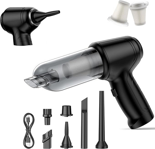 Handheld Car Vacuum Cleaner 12 Handheld Car Vacuum - 15000Pa Cordless Wet/Dry, 120W High Power with Complete Accessory Kit for Cars, Pet Hair, Home & Office Black