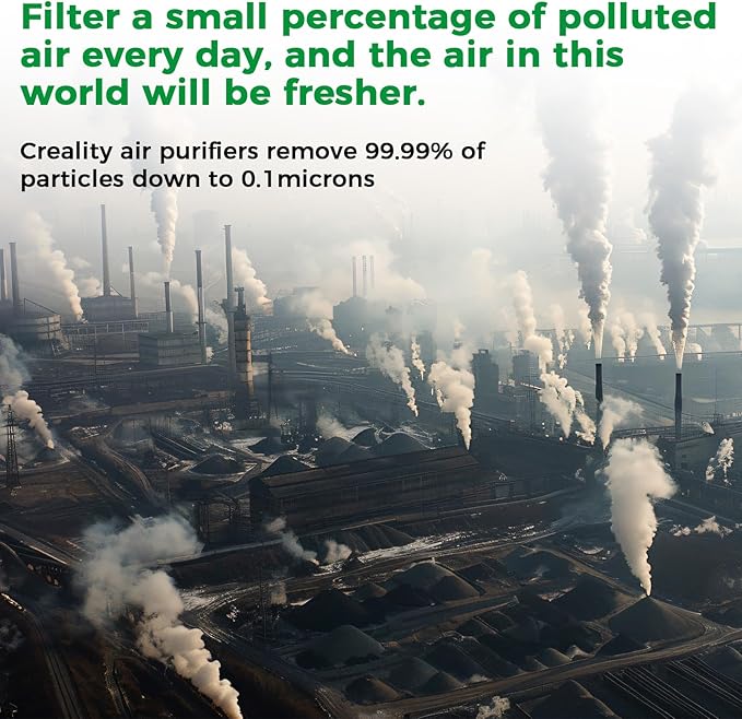 Creality Filter Replacement for Falcon Smoke Purifier YW45, 2 in 1 Activated Carbon/Pre Filters for A1 Air Purifier, 99.97% Purification Rate, Includes 5 Pre-Filters and 1 Activated Carbon Filter
