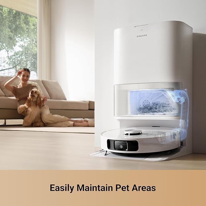 DREAME L10s Ultra Gen 2 Robot Vacuum and Mop, 10,000Pa Suction, MopExtend Tech, All-in-One Base Station, 75 Days Auto-Empty, Mop Self-Washing&Drying, Smart Obstacle Avoidance, Carpet Cleaning