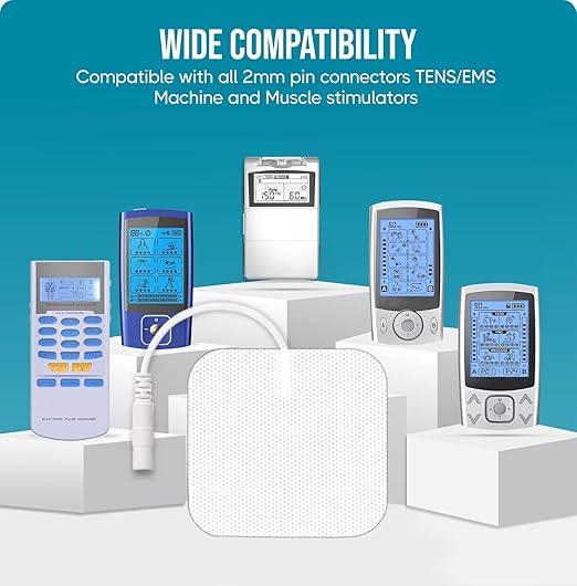 SM Electrodes TENS Unit Replacement Pads TENS Unit Pads TENS Pads 2x2”26 PCS Electrodes Pad Reuse More Than 35-50Time, Self Stick Tens Electrode Pads for TENS Machine