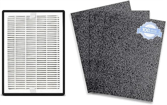 LEVOIT LV-H126 Air Purifier Replacement Filter, Genuine LV-H126-RF Air Filters, 3 Extra Pre-Filters, High-Efficiency Activated Carbon for Removal of Smoke, Odor, Allergens, Pollen, Black