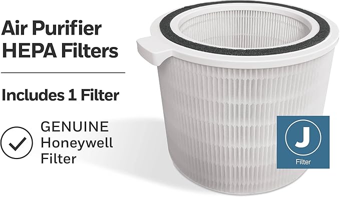 Honeywell HEPA Air Purifier Filter. Air Filter for Airborne Allergens, Wildfire, Smoke, Dust, Pet Dander, Pollen & More. 1- Pack J HEPA Filter for Honeywell HP1830 Air Purifiers, HRFJ830