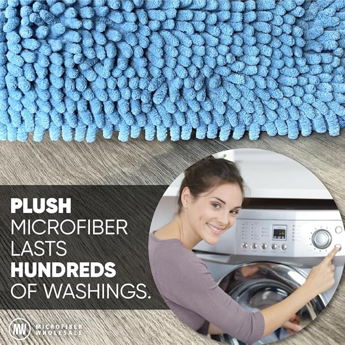 Microfiber Wholesale 10" Dry & Wet Mucho Mop Pads - Compatible with Swiffer Wet Jet - Reusable & Washable Microfiber Mop Heads, 2 Pack